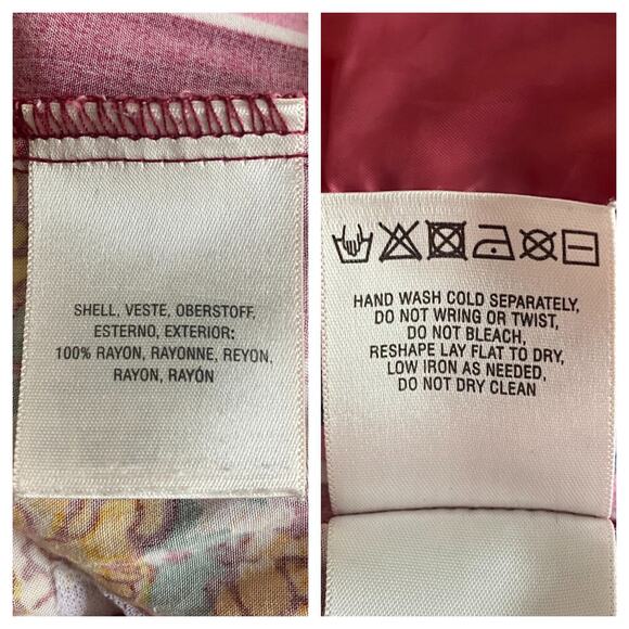 Anthropologie Ett Twa Schuyler Pant Wide Leg Rose Pink Floral Size Large Boho - Picture 5 of 8